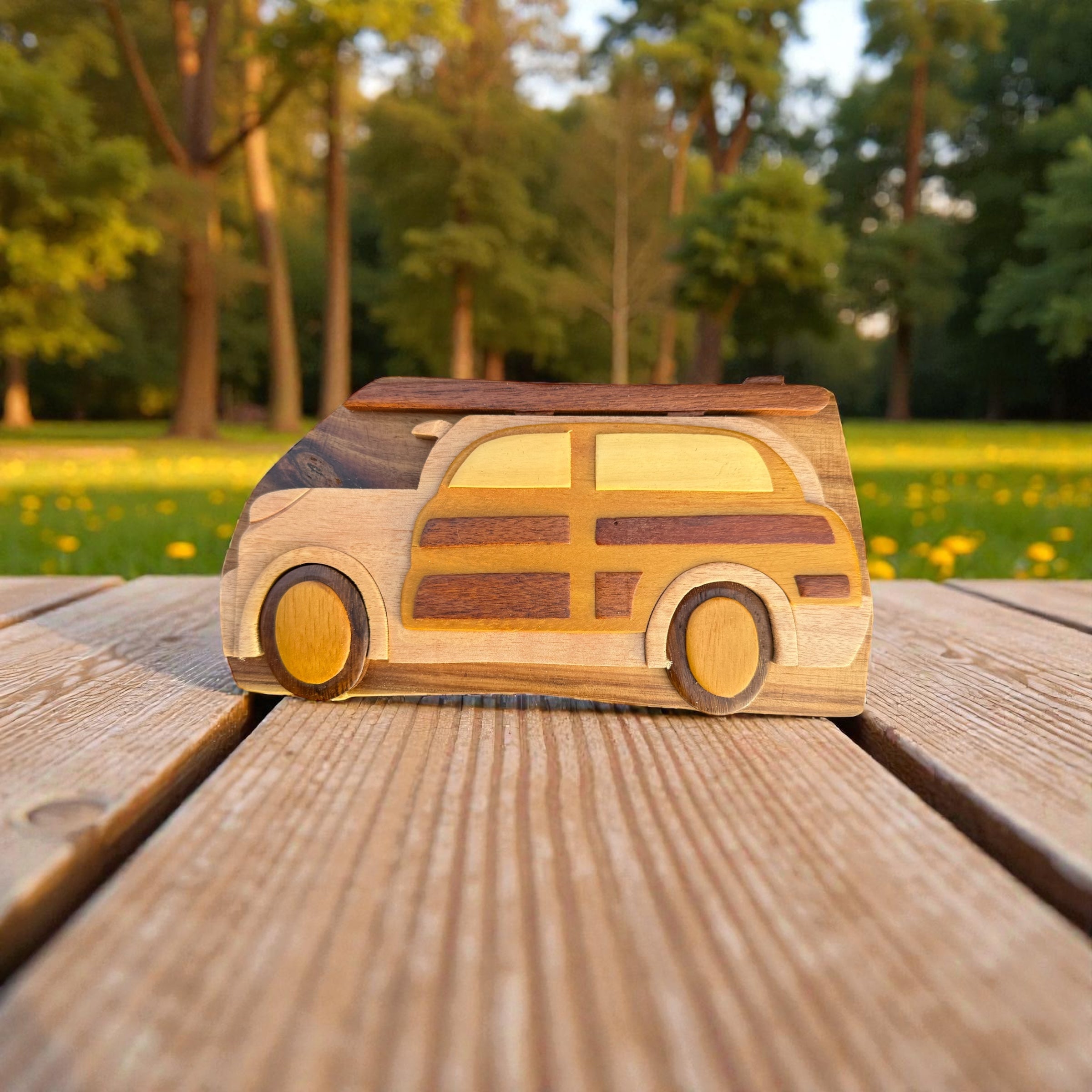 Van Wooden Puzzle Box