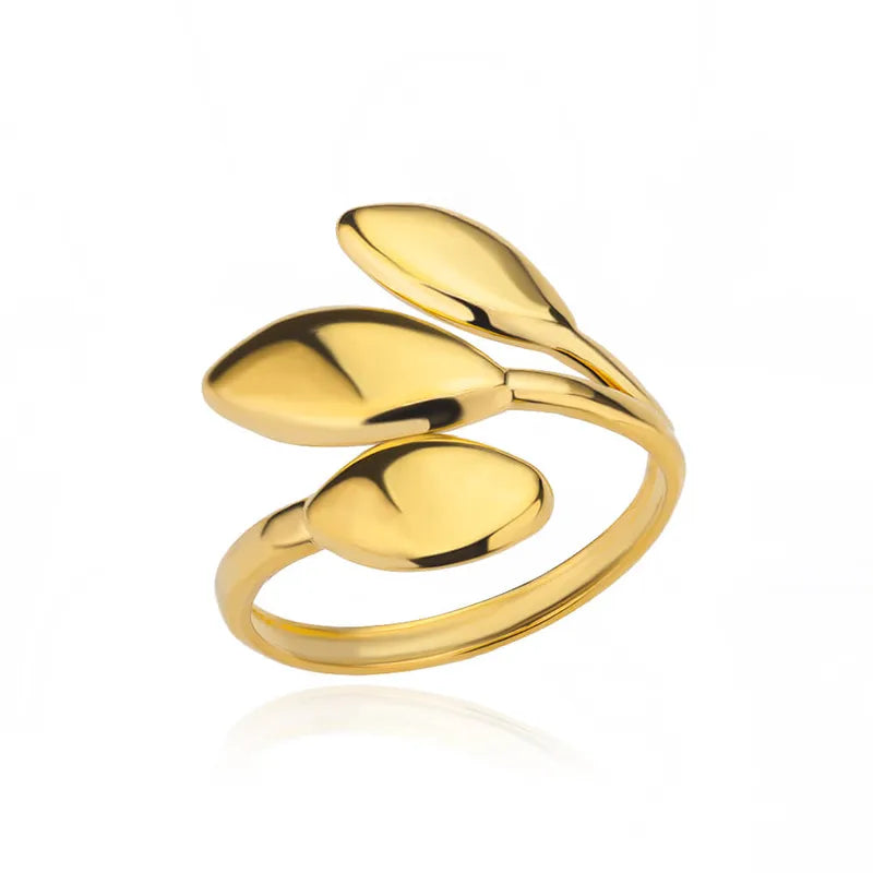 Elegant Open Leaf Ring