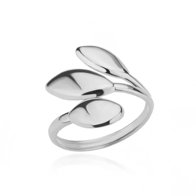 Elegant Open Leaf Ring