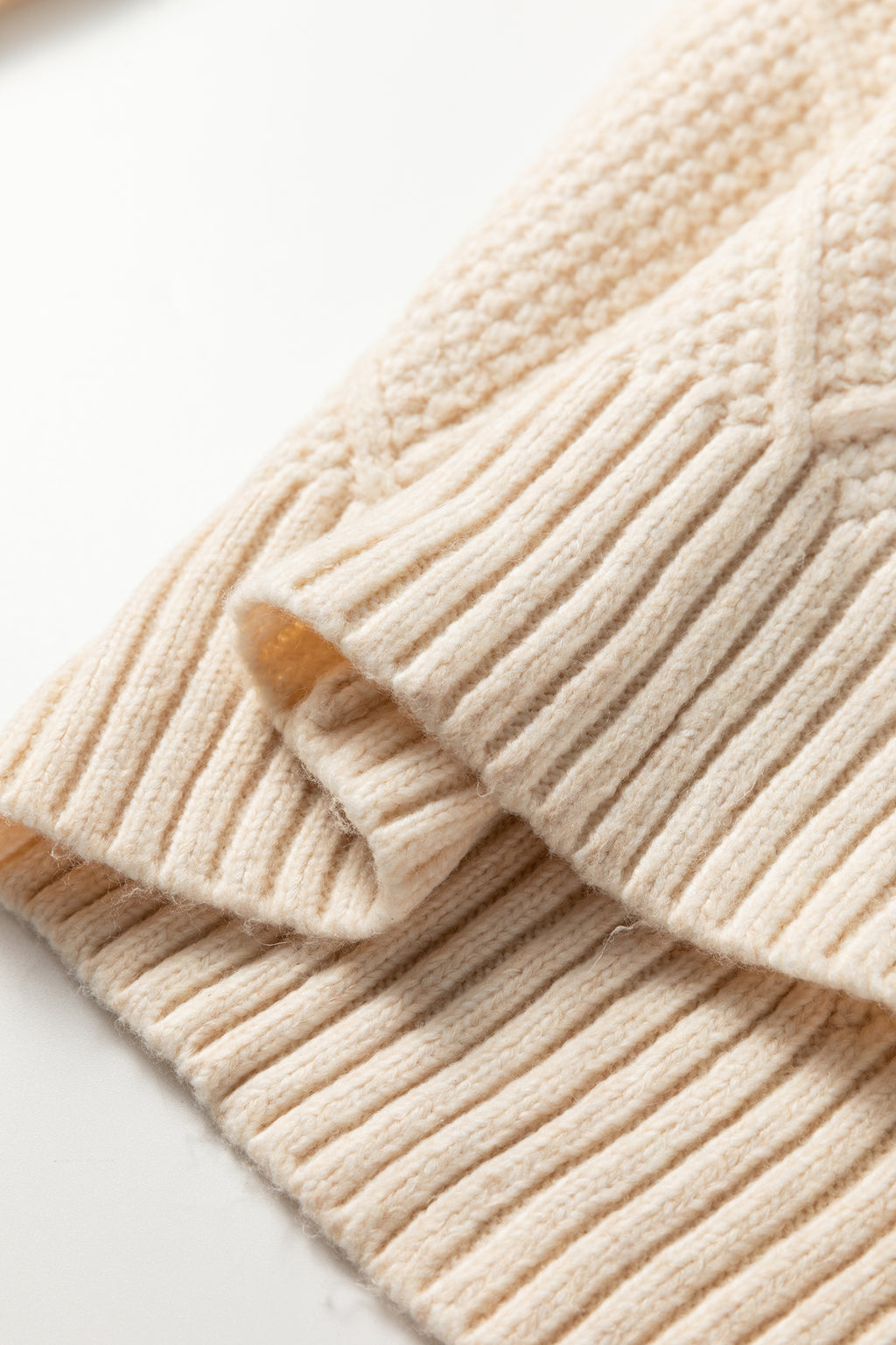 Mist Green Cable Knit Drop Shoulder Loose Fit Sweater Dress